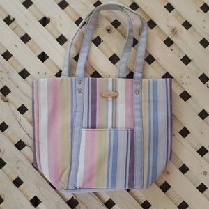 Longaberger Stripped magnetic close purse